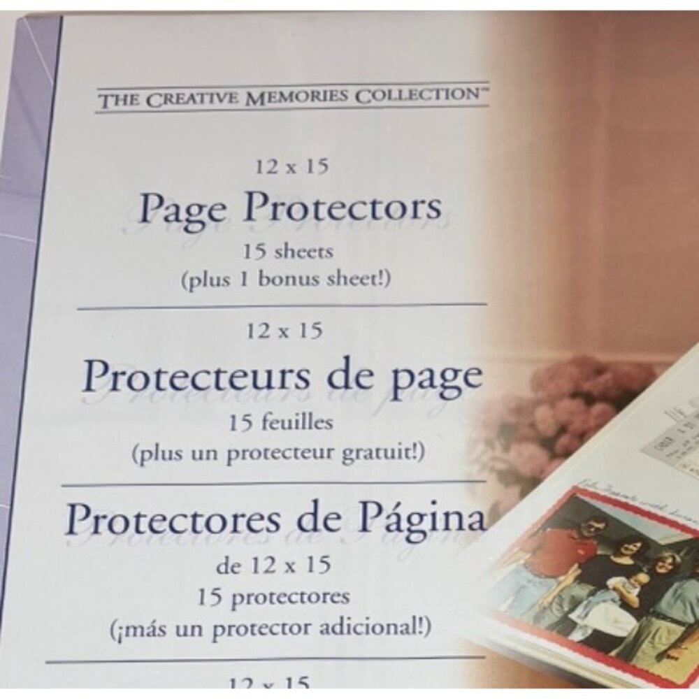 Creative Memories 12x15 Page Protectors 15 Sheets Old Style New Old Size - Picture 2 of 3